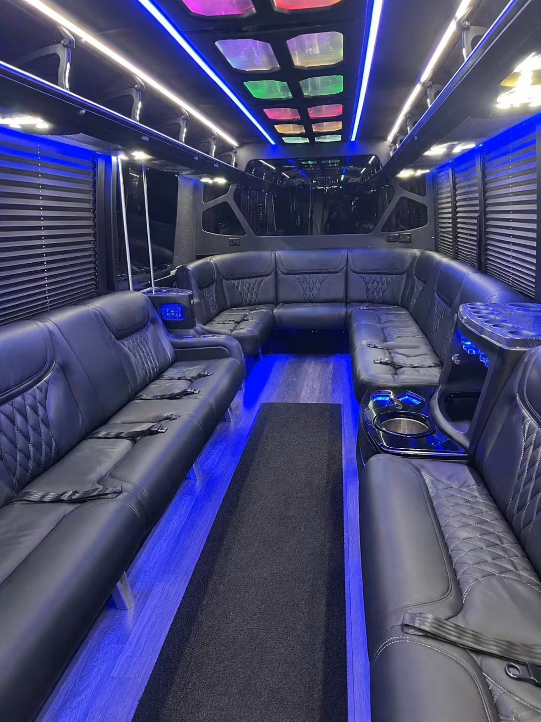 25 passenger party bus interior