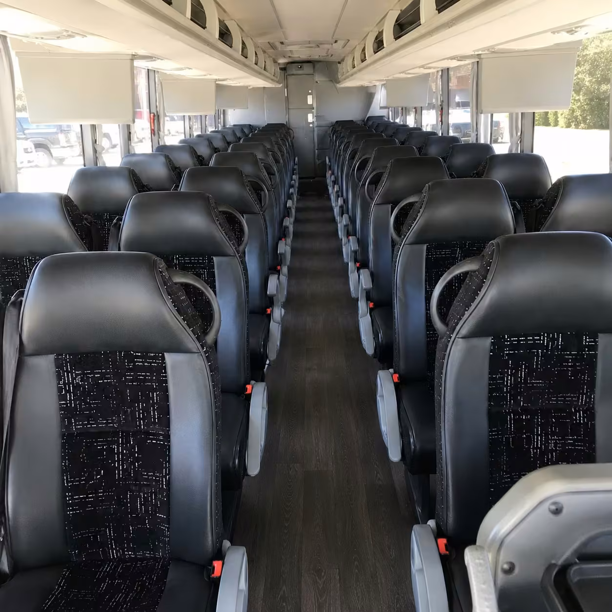 40 56 passenger charter bus inside