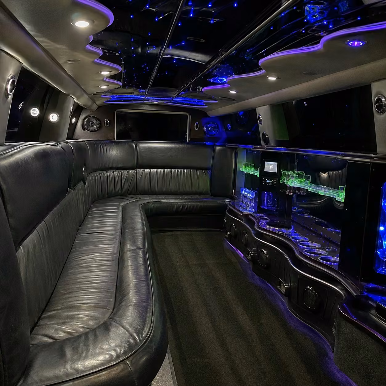 escalade limo inside